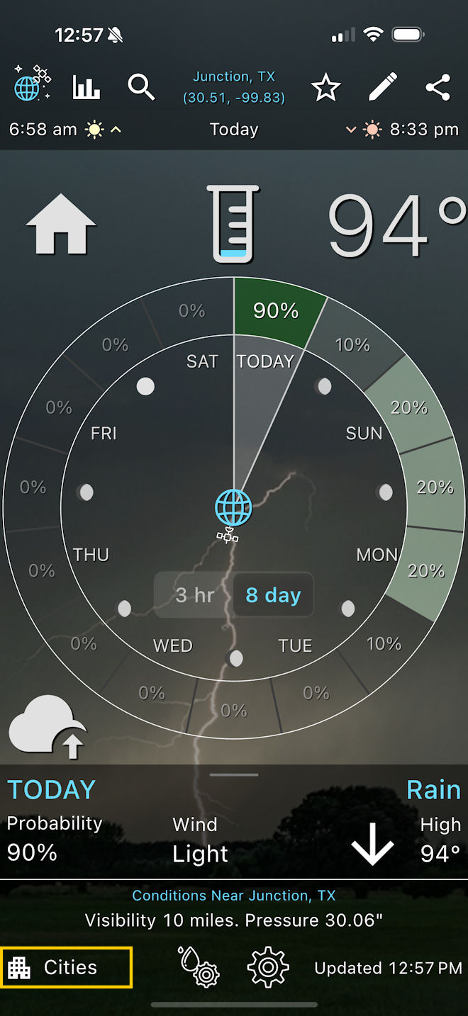 Cities Button Location